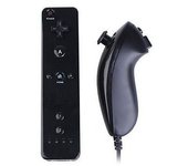 Mando Wiimote - Nunchunk - Negro Compatible con Wii