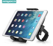 Soporte de hebilla flexible Xnyocn para manillar de gimnasio en interiores, para bicicletas estáticas, soporte para teléfono móvil, iPad, Samsung y tableta. negro