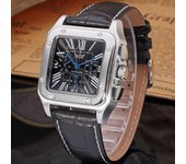 Reloj mecánico automático JARAGAR Tianlong Babu para hombre con calendario de 24 horas y volante de inercia negro