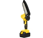 Mini motosierra eléctrica de 6 pulgadas, motosierra inalámbrica con batería de gran capacidad de 3,0 Ah y US Plug amarillo