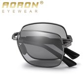 AORON Gafas de sol polarizadas fotocromáticas para hombre Diseño de moda Gafas de conducción plegables Conductor al aire libre UV400 Gafas de sol antideslumbrantes Gafas negro