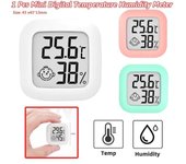 Mini termómetro Digital LCD, higrómetro, medidor de humedad, temperatura electrónica para interiores, Sensor de humedad, estación meteorológica color rosa