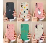 Para Huawei P Smart 2021 Y5 Y6 Y7 Y9 Y9S Honor 20 Lite funda trasera moda amor corazón mate a prueba de golpes funda de teléfono de silicona suave para Huawei parachoques Huawei P Smart Z