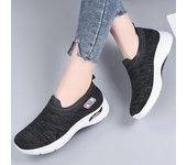 Zapatos de tenis para hombre, zapatos de tenis para mujer, zapatos deportivos, zapatillas de deporte para hombre, zapatillas de deporte de malla transpirable sin cordones para mujer, calzado para exteriores con suela gruesa para mujer 36 negro