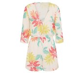 Girls On Film Mujer / Ladies Disturbia Neon Palm Playsuit 12 UK negro
