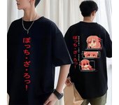 Camiseta de Anime Bocchi The Rock, camisetas gráficas de la banda Kita Ikuyo Kessoku, camiseta de algodón de gran tamaño a la moda para parejas, ropa de calle Unisex L