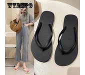 Flip-flops Women's Summer Wear Black Flip Flops Non-slip Bathroom Bathing Beach Beach 39-40 naranja