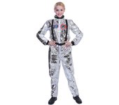 Disfraz de Halloween para mujer, disfraz de astronauta adulto, mono plateado de manga larga, disfraz de Purim XL plata