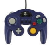 Mando de juego con vibración ZedLabz para Nintendo GameCube GC con función Turbo - Morado