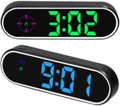 Velocímetro digital GPS con pantalla frontal para automóvil con pantalla LED colorida, función de reloj y brújula negro
