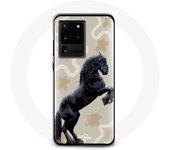 Coque pour Samsung Galaxy S20 Ultra Frison Noir Race de cheval