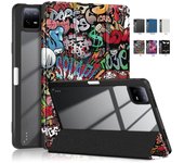Para Xiaomi Pad 6 Pro Funda de 11  triple cuero pintado acrílico parte trasera dura Funda inteligente para Funda Xiaomi Pad 6 Funda con soporte para bolígrafo For Xiaomi Pad 6