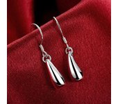 Pendientes colgantes con forma de gota de agua, joyería de plata de ley 925 3.00*0.60cm