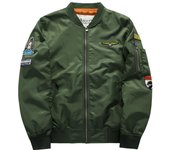 Chaqueta informal con cuello levantado para hombre, chaqueta Air Force One Pilot de otoño, chaqueta de talla grande XXXXXXL negro