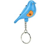 Bird LED Whistle Key Finder Intelligent Voice Control Keychain With Battery(Blue) azul
