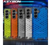 KEYSION-funda armadura a prueba de golpes para Samsung A54 5G A34 A14 A13 5G A04S, funda transparente de panal para teléfono Galaxy M23 5G M52 M13 for Samsung A54 5G azul