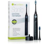 Cepillo de dientes eléctrico blanqueador sónico Beconfident negro y oro rosa