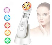 Instrumento de electroinducción de microcorriente EMS, instrumento de belleza y rejuvenecimiento de la piel con fotones microelectrónicos RF color rosa