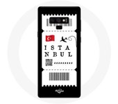 Coque pour Samsung Galaxy Note 9 Billet d'avion Istanbul Turquie