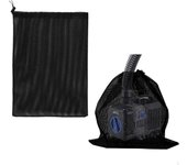 Bolsa de malla con cordón para filtro de bomba de agua, multiusos, resistente al desgaste, reutilizable, para estanque