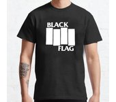 Camiseta con bandera negra, logotipo de barras, banda de hip-hop punk, camisetas gráficas, unisex, tendencia unisex, clásica, de manga corta, para adultos, transpirable 4XL