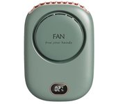 El nuevo ventilador de cuello colgante perezoso, mini ventilador pequeño sin hojas con carga USB, cintura colgante para cuello de viento fuerte blanco