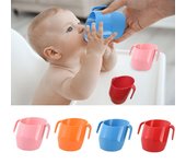 Vaso de lavado Vaso de boca oblicua para bebés Biberón para bebés Vasos para aprender a beber Vasos para bebés color rosa