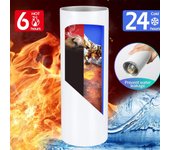 Vasos de sublimación en blanco Vaso flaco recto de 20 oz con paja, vaso aislado de doble pared de acero inoxidable para máquina de prensa de vaso One Size