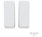 Les Trésors De Lily [C6312] - Boucles Argent 'Zen' argenté - 10x3 mm plata