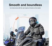 Intercomunicador inalámbrico para casco de motocicleta, 1000 mAh, 300 m, resistente al agua, Bluetooth, manos libres