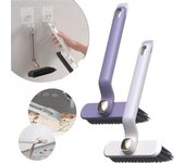 Cepillo de inodoro multifunción para limpiar grietas y huecos, herramienta de limpieza doméstica de 360 grados sin esquinas muertas para cocina y baño. blanco