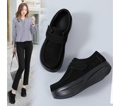 Zapatos de mujer de moda, zapatos de plataforma, zapatillas de gamuza de felpa, mocasines con borlas y flecos, mocasines, zapatos vintage para mujer, tallas grandes 42 negro