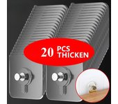 Gancho de pared adhesivo fuerte sin perforaciones para colgar cuadros, colgadores de pared autoadhesivos sin agujeros para marcos, pósteres, fotos y relojes Screw stickers 1Pcs