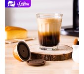 [i Cafilas][HLB21] DISCOS DE CÁPSULA DE CAFÉ Reutilizables Tapa Tapa Cápsula Recargable para Cápsulas VERT,Compatible con VERTUpods 2PCS marrón