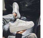 Zapatos blancos para hombre, zapatillas deportivas informales, zapatillas deportivas para correr 39 blanco