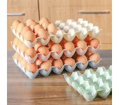 Caja organizadora para almacenamiento de huevos, cocina, huevos de gallina, refrigerador, almacenamiento de huevos, contenedor, soporte, estante, bandeja para servir verde