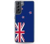 Coque Téléphone - Samsung - Galaxy S21 Plus - Drapeau Nouvelle-Zélande - Souple - Multicolore