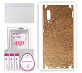 apgo Protective Skin Sticker for the back+sides compatible with Samsung Galaxy A70, Full Wrap Film, Foil, Vinyl - Pattern Rusty Copper