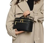 Bolsa de cosméticos, estuche de maquillaje con asa, gran capacidad, cierre de cremallera, ligera, portátil, neceser de viaje color rosa
