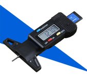 Medidor digital de profundidad de la banda de rodadura para neumáticos de coche, medidor de espesor de neumáticos, herramientas de medición para detección de desgaste de neumáticos de automóviles, calibrador de profundidad negro