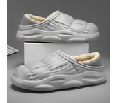 Zapatillas de algodón a cuadros para hombre y mujer, zapatos planos antideslizantes con suela suave y gruesa, para invierno, a la moda 36-37