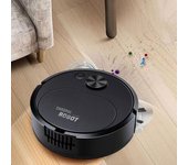 Robot aspirador de barrido Usb, fregado 3 en 1, inalámbrico inteligente, 1500pa, limpieza de arrastre, barrido de suelo para el hogar y la Oficina blanco