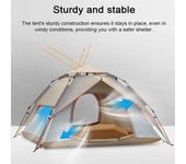 Tienda de campaña para viajes con conducción automática al aire libre, tienda de campaña automática de apertura rápida, portátil, resistente a la lluvia without mat