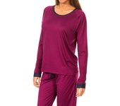 Camiseta manga larga y cuello redondo 1487904686 para Mujer XS púrpura