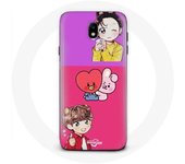 Coque pour Samsung Galaxy S5 BTS BT21 Cooky Et Tata Bangtan V Et Jungkook Fanart
