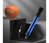 Bomba de aire para balones deportivos, inflador portátil de mano con manguera flexible para baloncesto, fútbol, pelotas de yoga, anillos de natación, globos. azul