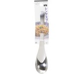 Cuchara de metal perlado Cuchara de astrágalo Acero inoxidable Apto para lavavajillas Fabricado en Japón Largo total 18 x Ancho x Alto 2 cm Mi elección 3.5 B-5709 plata