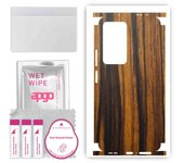 apgo Protective Skin Sticker for the back+sides compatible with Xiaomi Poco F4, Full Wrap Film, Foil, Vinyl - Pattern Tigerwood