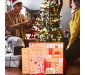 Calendario de Adviento de Navidad, caja de cartón rellenable con cuenta regresiva de 24 días, cajas con números, decoración navideña para el hogar para niños y adultos azul