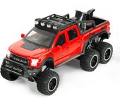Coche de juguete de metal fundido a presión F150 Raptor a escala 1/28, camionetas con sonido y luz para niños de 3 años en adelante Red Bull-20x7.8x7.5cm rojo